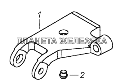 65115-2905535 Кронштейн амортизатора левый КамАЗ-6520 (Euro-2, 3)